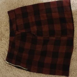 Plaid mini skirt